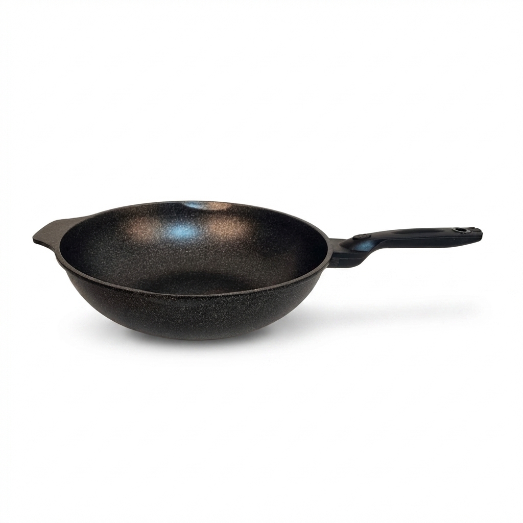 CHEF'S QUEEN 韓國製大理石紋易潔炒鑊 IH 34CM